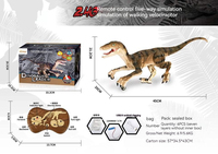 Robot marcheur de simulation 2,4g Modèle 3D Télécommande Rc Jouet dinosaure électrique avec lumières et sons