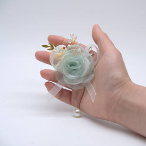 Лидер продаж, браслет с розами на запястье, браслет на запястье, мужской комплект Бутоньерки для свадебного выпускного и выпускного костюма, украшения - Product Image 2