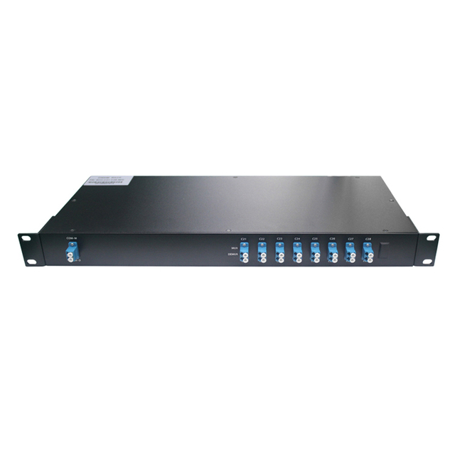 1U Rack Mount Mux/Demux LC/UPC 1270nm-1610nm Dual Fiber 8 Channel CWDM Mux Demux Multiplexer