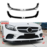 Accessoires de voiture Forgex Speed : Lame de pare-chocs avant et séparateur avant pour Mercedes Benz Classe C W205 Facelift AMG Line 2019-2021