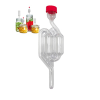 Sas de Fermentation Unidirectionnel Double Bulle pour Brassage Maison, Valve de Fermeture à l'Eau en Plastique Alimentaire en Forme de S, Équipement de Fermentation de Bière