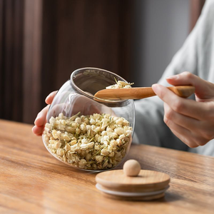 Juego de Frascos de Vidrio de Diferentes Tamaños (Pequeño, Mediano, Grande), Cristalino, Soplado a Mano, para Almacenamiento en la Cocina - Product Image 5