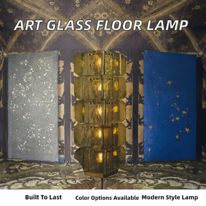 <span class=keywords><strong>Lampada</strong></span> da Terra in Vetro Multistrato Stile Americano di Lusso Creativo per Interni Soggiorno Divano Verde Oliva LED - Product Image 2