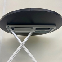 Table de comptoir pliable en tissu tendu, réglable en hauteur, portable, durable, en aluminium et polyester, à montage rapide, formes carrées