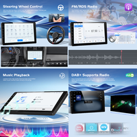 Autoradio Android Podofo 9 pouces 2+32G Double Din avec écran partagé, CarPlay sans fil et Android Auto, GPS, WIFI, Radio de voiture, Autoradio d'usine