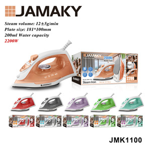 JAMAKY Steam Iron 2200W 200Ml Water Tank Ceramic Soleplate Household Electric Iron - Product Image 1