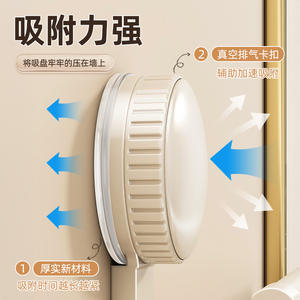 Support mural rond à ventouse pour pantoufles, sans perçage, solution de rangement pour salle de bain et toilettes, organisateur de chaussures avec drainage - Product Image 1