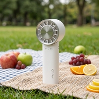 Ventilateur portable rechargeable avec batterie interne durable de 2000 mAh, alimentation sans fil, mains libres pour les bouffées de chaleur, mini-ventilateur