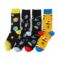 Coton tissé tricoté décontracté anti-dérapant chaussettes hommes femmes fou coloré drôle dessin animé Anime équipage hauteur OEM solide respirant corps