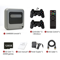 Consoles de jeux vidéo rétro 4K HD TV Game Player Emuelec 4.1 & Android 7.1 Contrôleur sans fil filaire Gamebox pour PS1 PSP Neogeo