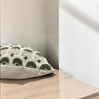Housse de coussin minimaliste en coton imprimé botanique vert et noir pour canapé, chambre, textile de maison – Vente en gros