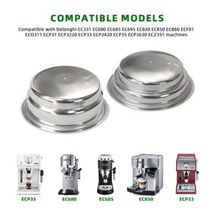 51mm <span class=keywords><strong>double</strong></span> <span class=keywords><strong>paroi</strong></span> expresso filtre bol simple ou <span class=keywords><strong>Double</strong></span> <span class=keywords><strong>tasse</strong></span> sous pression pour Machines à café <span class=keywords><strong>Delonghi</strong></span> 1 pièces café et thé outil - Product Image 4