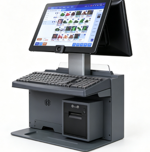 Heavy Duty 15.6" Dual Screen POS Workstation 80mm Auto Cutter <b>Printer</b> for Chain Supermarket Hypermarket Shopping Complex - Product Image 2