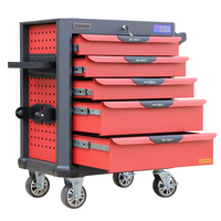 Outils d'entretien automobile de qualité industrielle TFAUTENF, ensemble d'outils durable et organisé avec armoire à roulettes