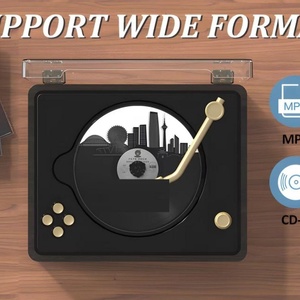 Mini Reproductor de CD Retro con Cubierta Antipolvo, Transmisor y Receptor BT, Alimentado por USB, Estéreo Portátil para Auto, Dormitorio, Decoración de Escritorio - Product Image 2