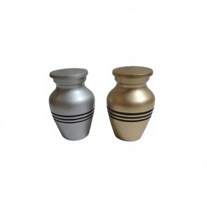 Beautiful Baby <b>Keepsake</b> Urn for Human and <b>Pet</b> <b>Ashes</b> Urn Strip Engraved Metal Wholesale Available Best Prices Urns for Funeral - Product Image 1