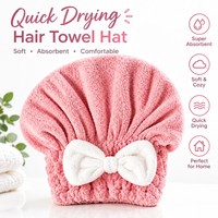 Serviette turban en polaire corail pour sécher les cheveux, douce, absorbante et à séchage rapide, pour femmes, pour la douche et la salle de bain