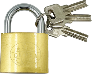 38 मिमी पीतल रंग की नकल पेंटिंग आयरन पैडलॉक, कंप्यूटर कुंजी सस्ती कीमत के साथ - Product Image 1