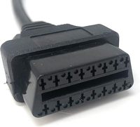 AccuGPS Cable Adaptador de Diagnóstico para Camiones de Servicio Pesado, Conector Automotriz OBD-II de 6 Pines y J1708 de 16 Pines, 26 AWG, Plug-and-Play, Modelo CN