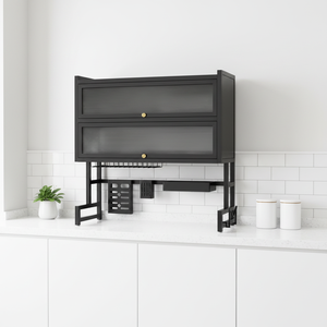 Étagère <span class=keywords><strong>de</strong></span> drainage en acier au carbone durable, grande capacité, rangement <span class=keywords><strong>de</strong></span> cuisine, armoire <span class=keywords><strong>de</strong></span> cuisine double couche étanche <span class=keywords><strong>avec</strong></span> tiroirs et étagères - Product Image 1