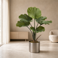 Palmier artificiel multi-pièces en PE, tronc détachable, 60 cm de haut, plante de table artificielle très réaliste pour salon intérieur