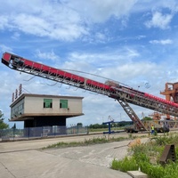Convoyeur à bande mobile extensible sur mesure, revêtu de poudre, directement de l'usine JIS, pour sable et gravier