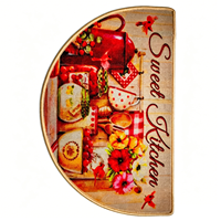 Tapis de cuisine imprimé sur mesure à poils bouclés, avec bordure cousue et dos antidérapant