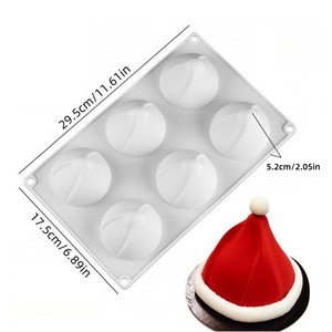Christmas Series Santa Hat Igloo Shaped Mousse Silicone <b>Mold</b> DIY Chocolate <b>Jelly</b> Dessert Food Grade <b>Mold</b> - Product Image 4