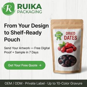 Embalagem Stand Pouch Fosca à Prova de Umidade para Café, Sushi e Alimentos Enlatados com Zíper Personalizado e Furo para Pendur - Product Image 3