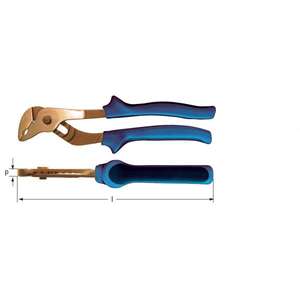 AMPCO - EC2500B Groove joint/Waterpump <b>pliers</b> DIN5231F, Beryllium Copper NON-SPARKING <b>PLIERS</b>, PIPE <b>WRENCHES</b> AND PIPE CUTTERS - Product Image 1