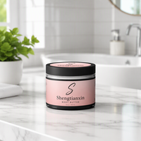 Étiquette autocollante en vinyle découpée à la forme, imperméable, pour pots cosmétiques en verre, avec logo imprimé, pour produits de soin de la peau