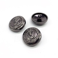 Bouton à tige en alliage de zinc, style uniforme scolaire, lavable, taille personnalisable, technique de placage, forme de couture, tendance