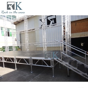 Portable Aluminum & Plywood for System Adjustable Height Quick Assembly for Outdoor Events Performance <b>Stage</b> <b>Platform</b> - Product Image 4