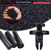 Accessoires automobiles : Fixations en plastique pour panneaux de porte, clips de pare-chocs, clips de retenue automatiques noirs de type poussoir