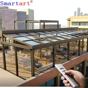 2022 çin veranda muhafazaları geri çekilebilir cam sürgülü çatı Sunrooms ve cam evler