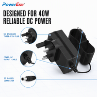 Adaptateur d'alimentation AC DC ABP 40W, entrée 100-240V, sortie réglable 9-24V, prise britannique, adaptateur d'alimentation AD0367