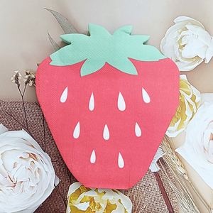 Custom Customized Strawberry Printed Napkins, Irregular-shaped <b>Tissues</b>, Party Decoration <b>Paper</b> Napkins & Serviettes - Product Image 1