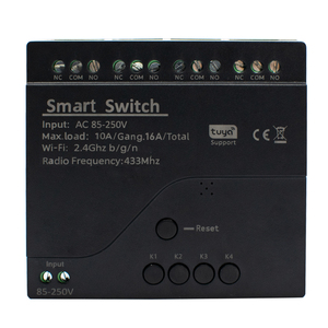G0206 Interruptor Inteligente Wifi <span class=keywords><strong>de</strong></span> 4 Canales Compatible con Tuya, AC85-250V 10A, Relé Sin USB, Módulo <span class=keywords><strong>de</strong></span> Automatización Inteligente, Controlador Compatible con <span class=keywords><strong>Alexa</strong></span> y Google Home - Product Image 2