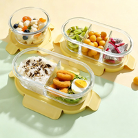 Boîte à lunch en verre sans BPA pour enfants, étanche et hermétique, en verre borosilicate de haute qualité, portable pour l'école et le bureau, OEM