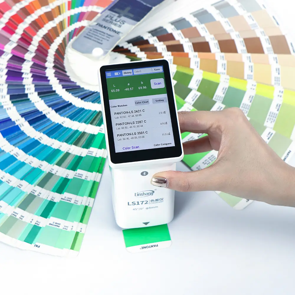 LS172 45/0 Colorimètre portable Hunterlab Colorimètre Ral Pantone Color Price App Colorimètre numérique de laboratoire pour impression