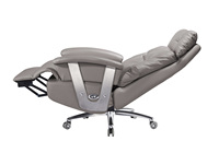 Nouvelle Chaise de Bureau Exécutive de Luxe Moderne 2026 Ergonomique Inclinable avec Support Lombaire Réglable, Repose-Pieds et Pivotant en Alliage d'Aluminium pour PDG