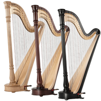 Harpe à pédales PRO Bow Brand en nylon/cordes/fils, 47 cordes, ensemble complet G0-C7, chariot extensible pour harpe de concert