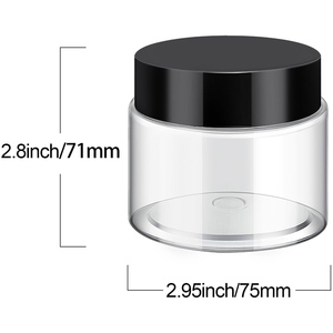 Tarro Cosmético Transparente de Plástico PET de 50 ml, 100 ml, 120 ml, 150 ml, 200 ml, 4 oz, con Tapa de Plástico, Tarro para Crema, Tarro para Ungüento - Product Image 2