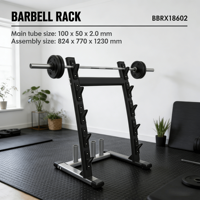 VIGFIT Support de rangement vertical robuste en acier pour barres d'haltères, support simple face pour barres de musculation, idéal pour centre d'entraînement