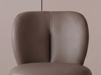 Conçu avec des lignes en forme de coquille. Matériau en éponge haute densité et hautement élastique. Couleur marron. Chaise de salon.