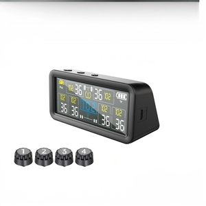 Monitor de Presión de Neumáticos Solar DIY TPMS para Camiones y Autocaravanas, con Carga Tipo C, Pantalla LCD de 4 <span class=keywords><strong>Pulgadas</strong></span> y Alarma en Tiempo Real - Product Image 2