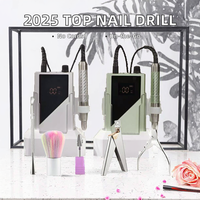 2025 perceuse à ongles portable professionnelle la plus vendue 40000 tr/min charge sans fil avec moteur sans balais USB Bits