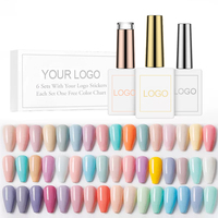 48 couleurs de vernis à ongles en Gel Pastel à haute teneur en Pigment, définissez votre Logo avec un nuancier