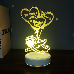 Lámpara Nocturna de Astronauta 3D Recargable Personalizada, Lámpara de Escritorio Juvenil con Control Táctil, Lámpara de Mesa de Siete Colores - Product Image 1