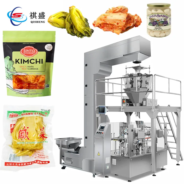 Kim chi cay BẮP CẢI DƯA CHUA PREMADE túi chân không trọng lượng điền máy đóng gói thực phẩm dây kéo doypack máy đóng gói